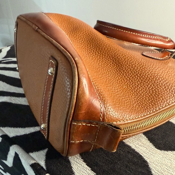 Dooney & Bourke Brown Leather Satchel - Picture 4 of 12